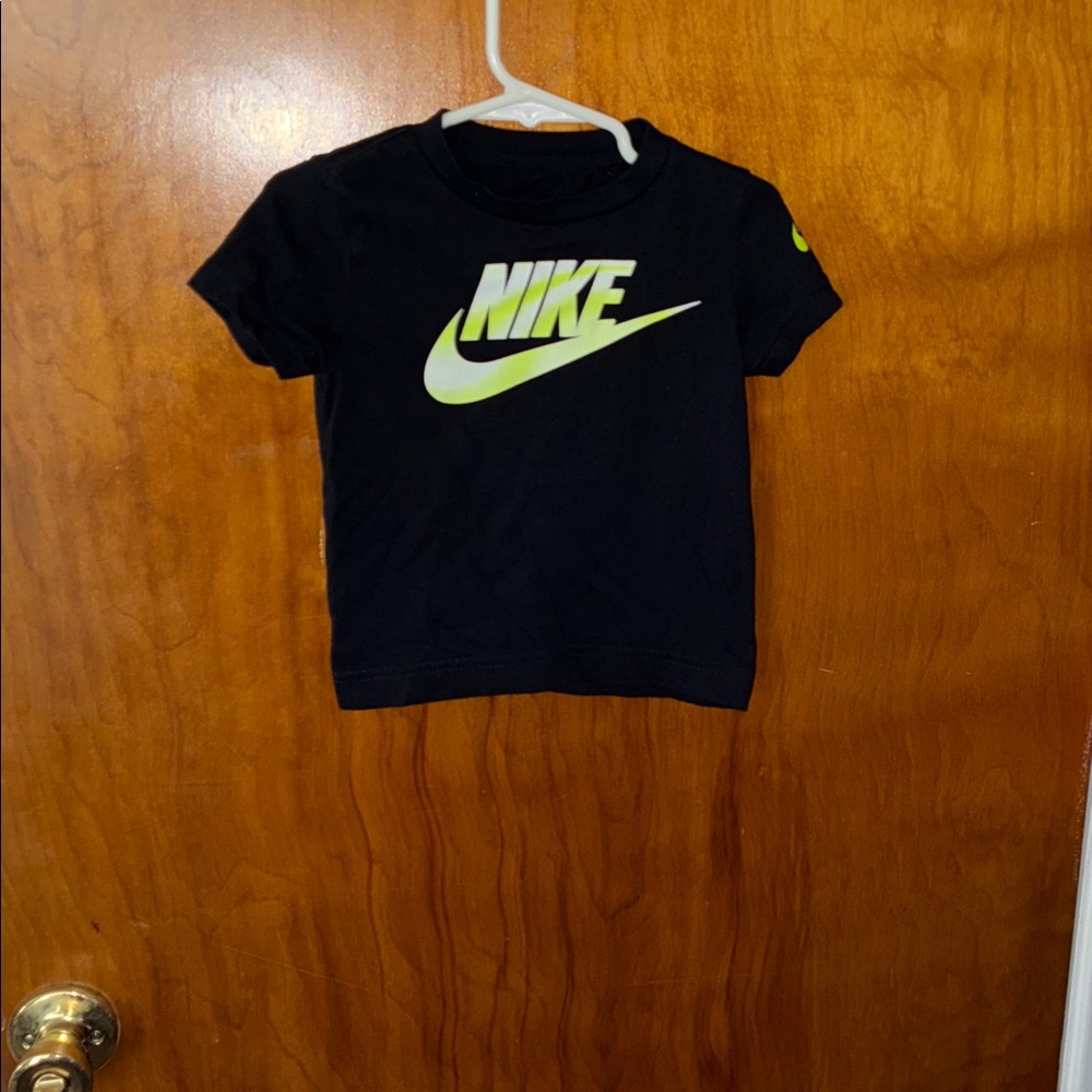 Nike Black Tee with Yellow Swoosh